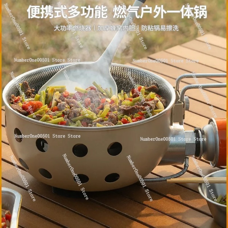 Camping Cooking One Pot - 휴대용 야외 조리 냄비 올인원 캠핑