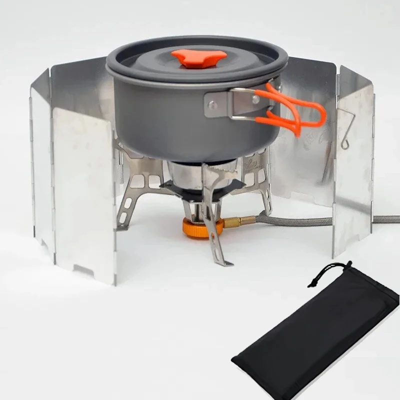 Camping Cooking Gazebo - 8/10태블릿형 가스레인지, 방풍 야외 캠핑 피크닉