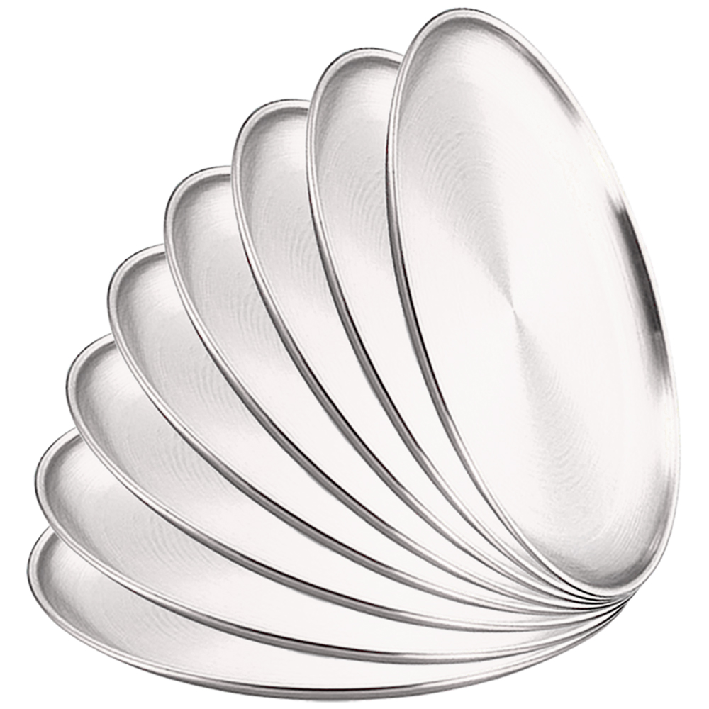 Camping Cooking Dishes - 8Pcs 금속 식사 접시 스테인레스 스틸