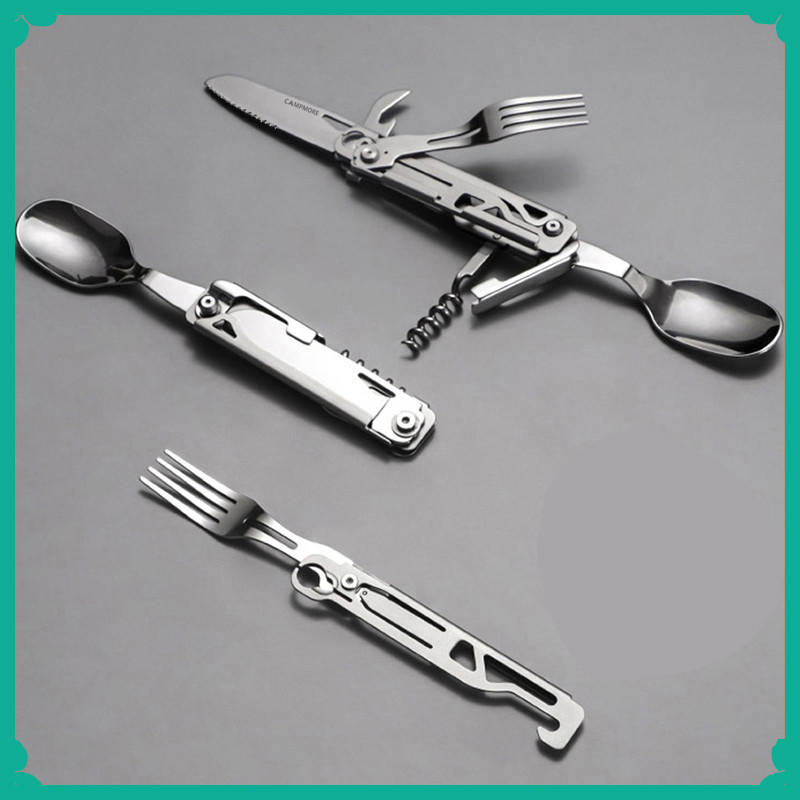다기능 캠핑 포크 스푼 세트 휴대용 접이식 나이프 포크 - Camping Cooking And Dining Set 리뷰 및 가격