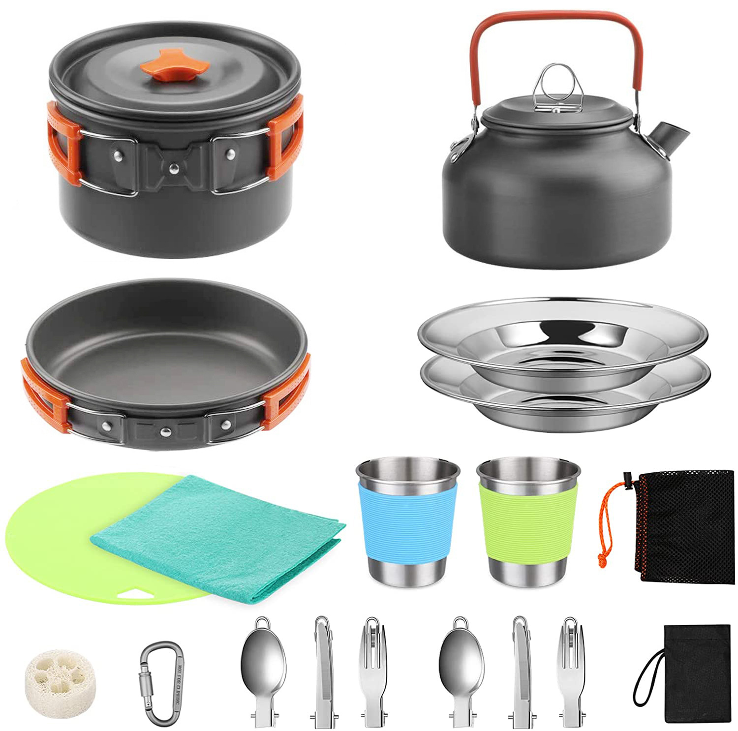 야외 캠핑 조리 세트(주전자 포함), 304 스테인리스 - Camping Cooking Lightweight 리뷰 및 가격