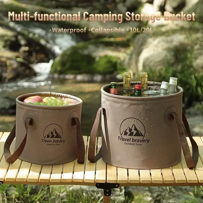 커버가 있는 접이식 휴대용 양동이, 세차 낚시 욕실 도 - Camping Cooking Cover 리뷰 및 가격