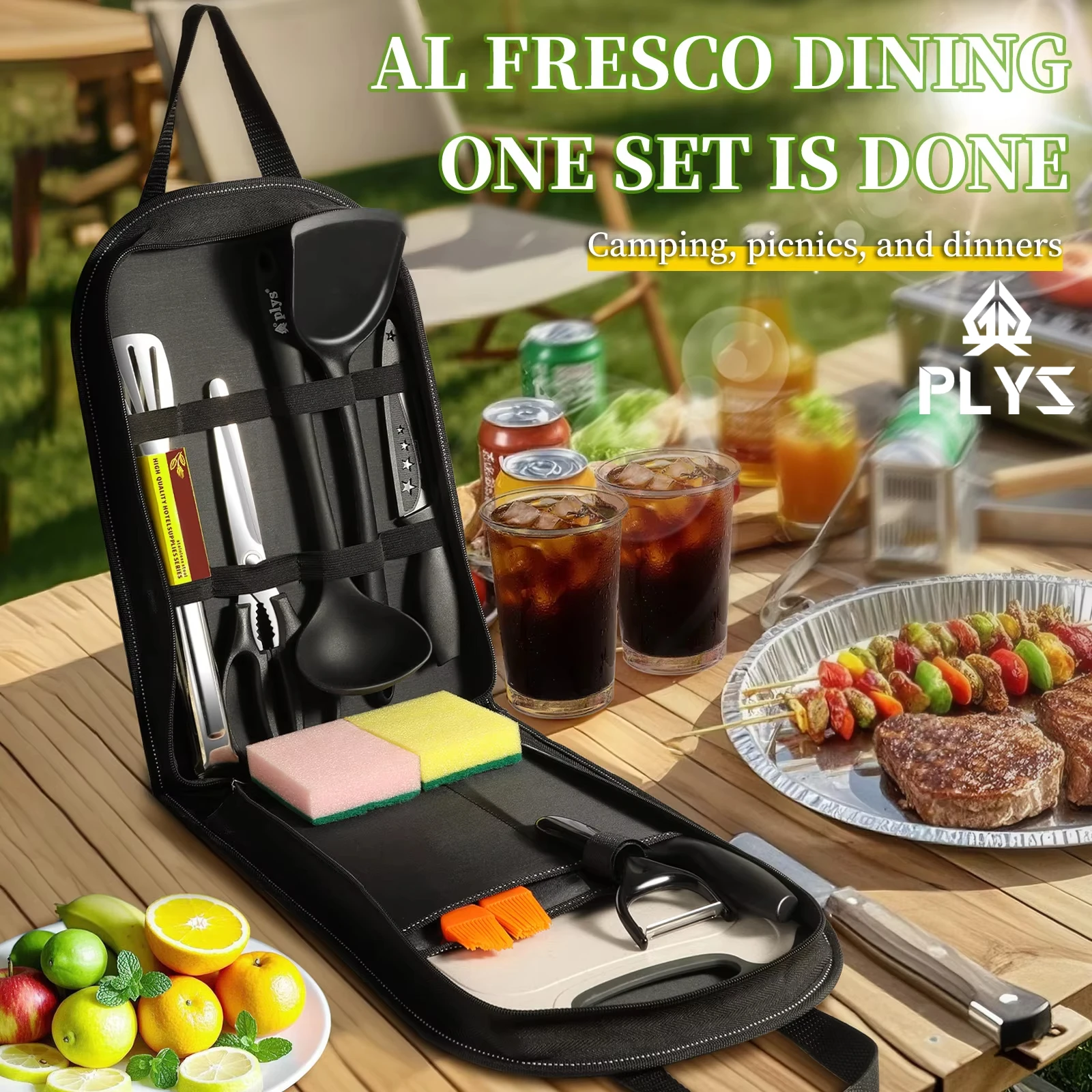 배낭 바베큐 티타늄 캠핑을위한 10 조각 야외 바베큐  - Camping Cooking And Dining Set 리뷰 및 가격