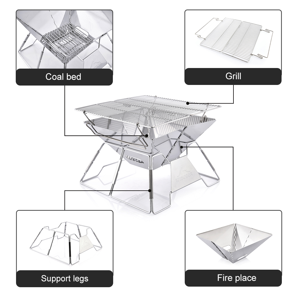 Widesea 방풍 목재 굽기 캠핑 그릴 관광객을위한  - Camping Cooking Device 리뷰 및 가격