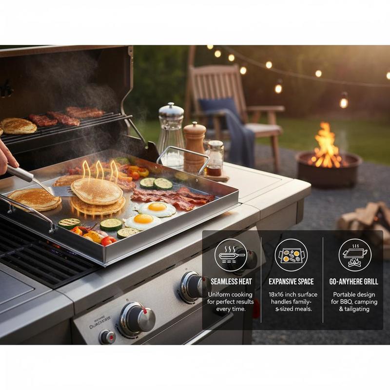 범용 플랫탑 그리들 18x16인치 캠핑, 테일게이팅 파 - Camping Cooking Device 리뷰 및 가격