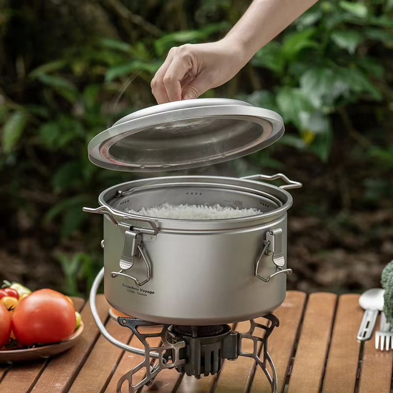 쿠커 야외 캠핑용 냄비 수프 냄비 스튜 냄비 밥솥 대용 - Camping Cooking Pot Large 리뷰 및 가격