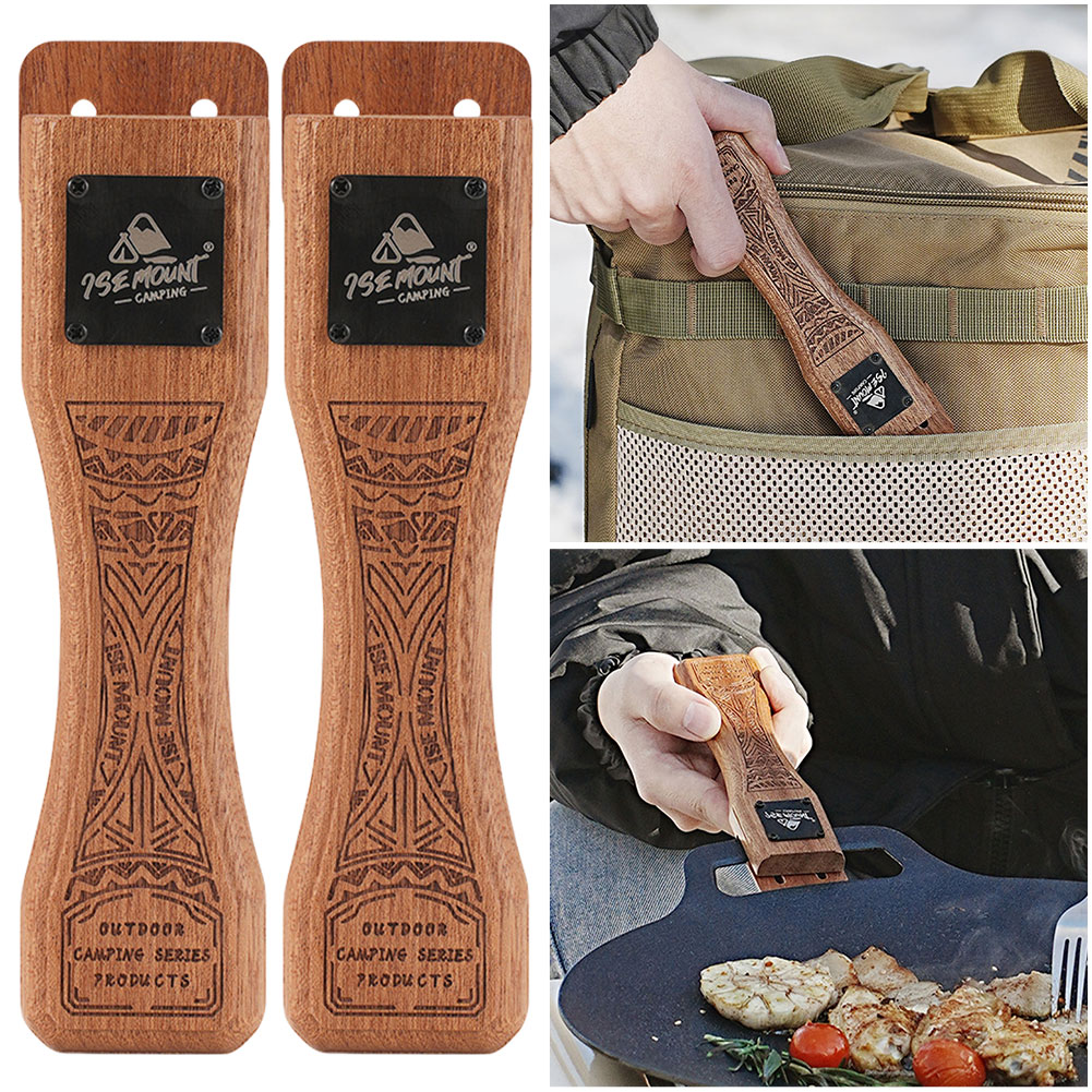 야외용 천연 나무 그릴 팬 손잡이 분리형 내열 방지 화 - Camping Cooking Device 리뷰 및 가격
