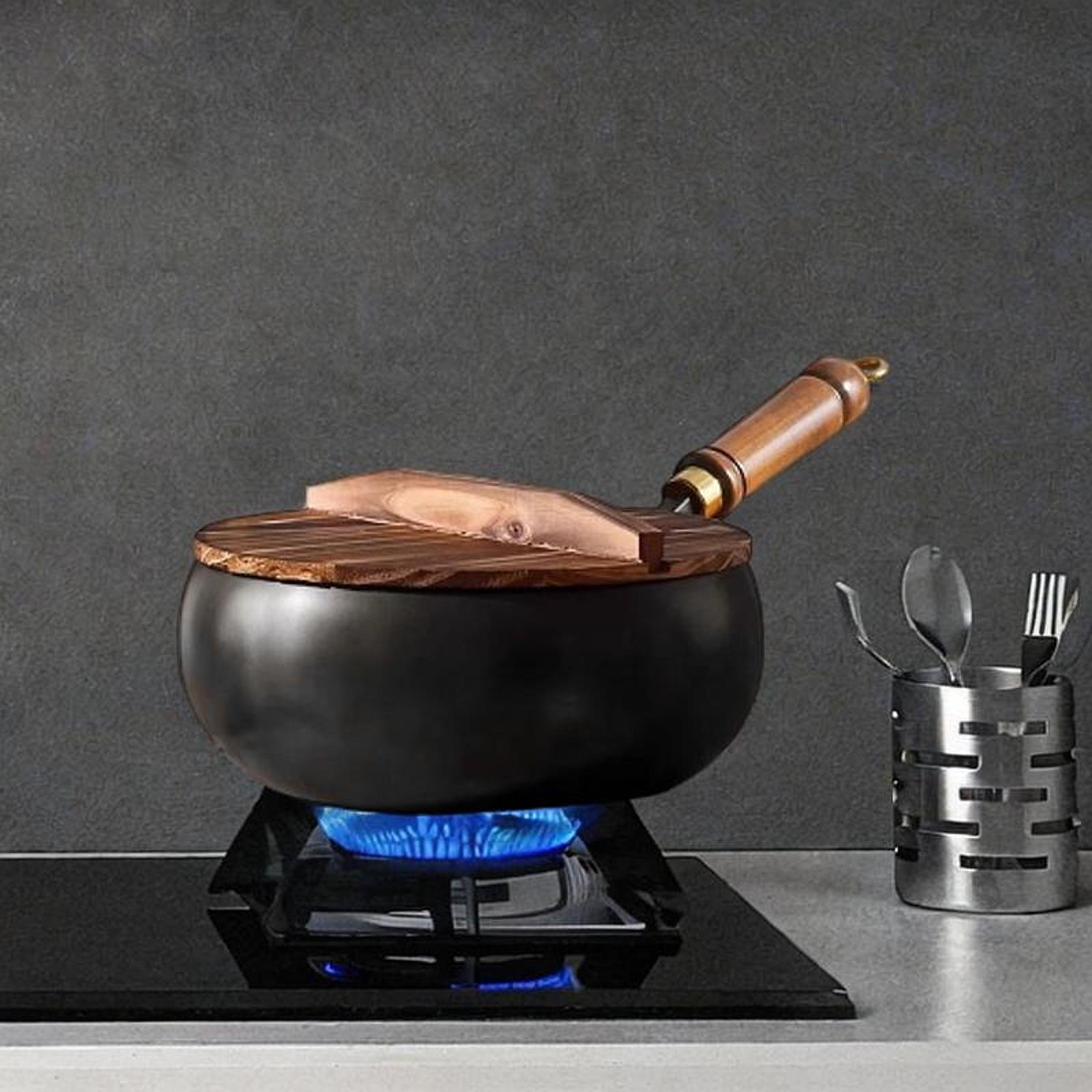 비 코팅 냄비 중국 냄비 나무 뚜껑 손잡이가 있는 끓는 - Camping Cooking Cast Iron 리뷰 및 가격