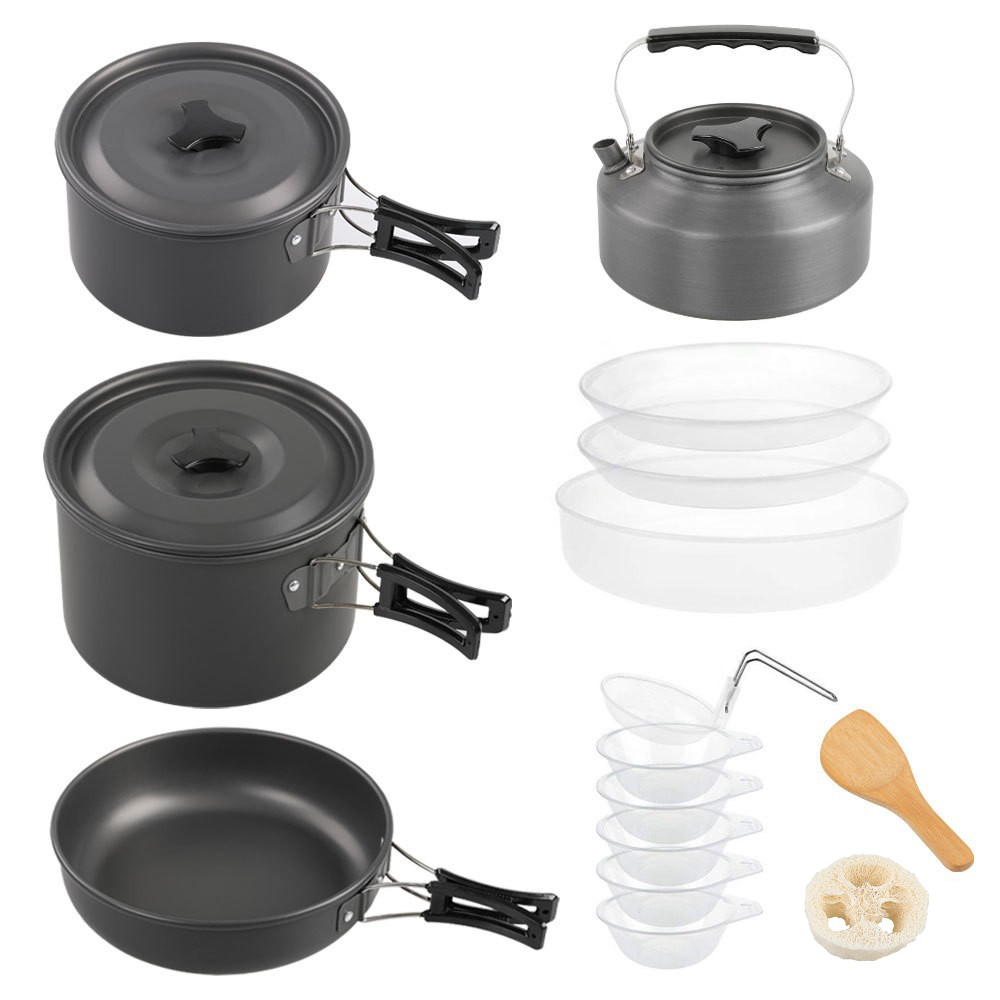 야외용 대형 조리 세트, 2~4인용 네스티드 냄비 세트 - Camping Cooking Pot Large 리뷰 및 가격