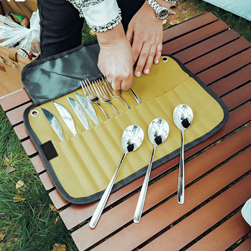 휴대용 야외 수저 보관 가방, 스테인리스 스틸 수저 걸 - Camping Cooking Equipment Bag 리뷰 및 가격