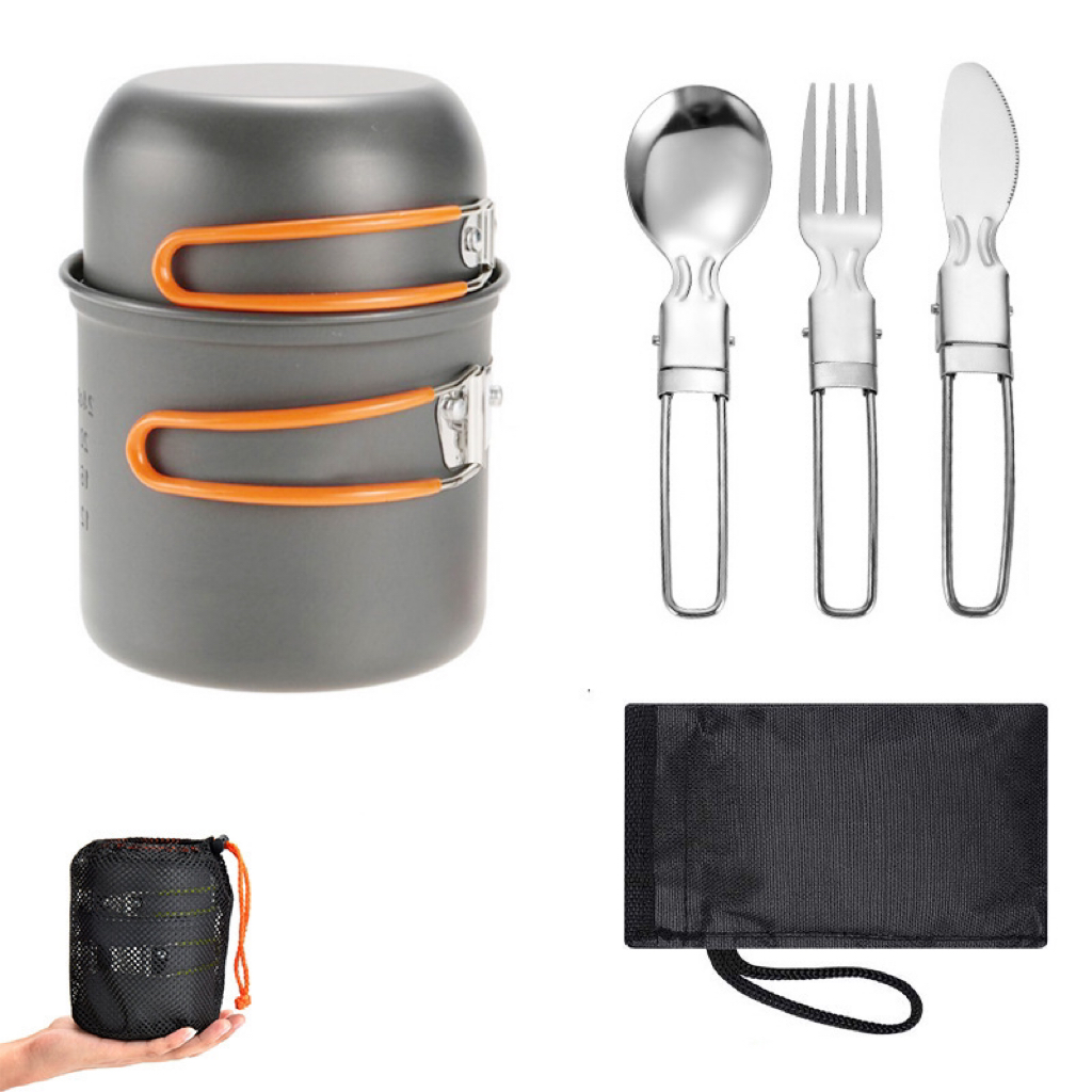 야외 여행 캠핑 조리기구 키트 요리 세트, 냄비 세트, - Camping Cooking Equipment Bag 리뷰 및 가격