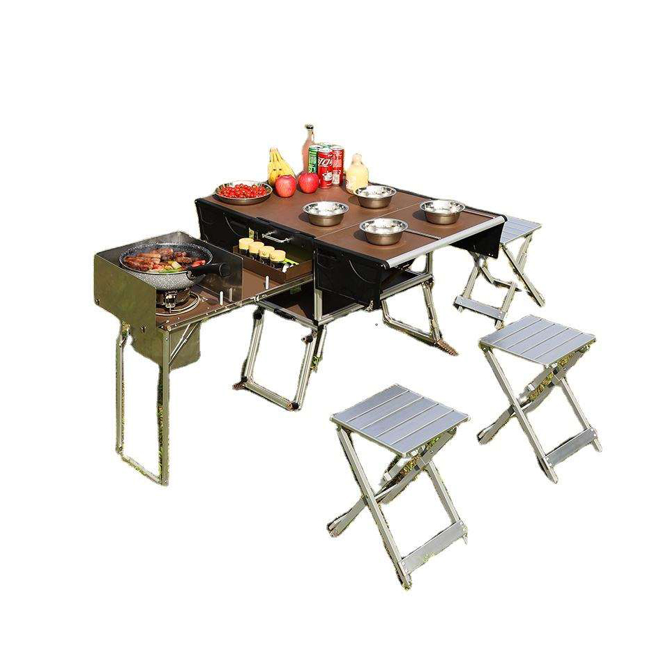 휴대용 야외 접이식 푸드 트레일러 이동식 주방 접이식  - Camping Cooking And Dining Set 리뷰 및 가격