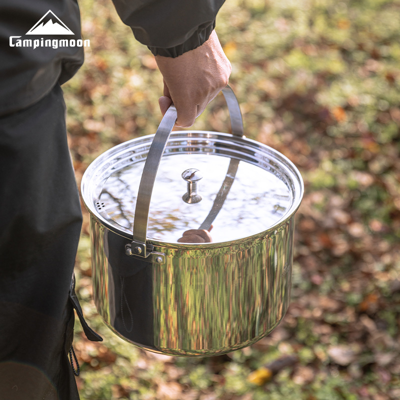 캠핑문 CC-24 스테인리스 스틸 대용량 5.9L 피크 - Camping Cooking Pot Large 리뷰 및 가격