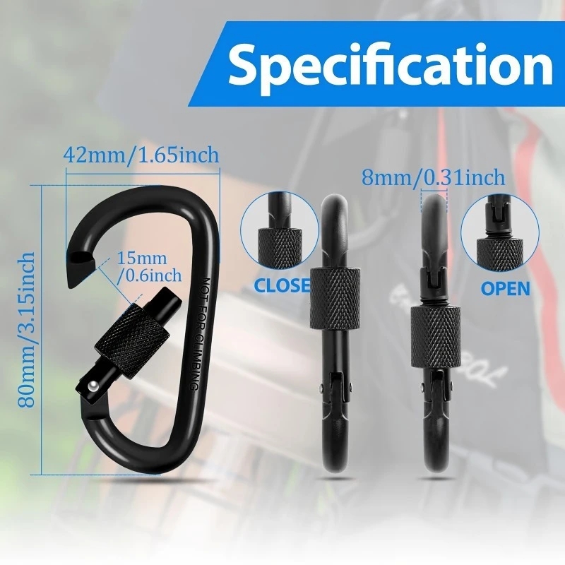 4Pcs 알루미늄 합금 D-링 Carabiner 해먹  - Camping Cooking Container 리뷰 및 가격