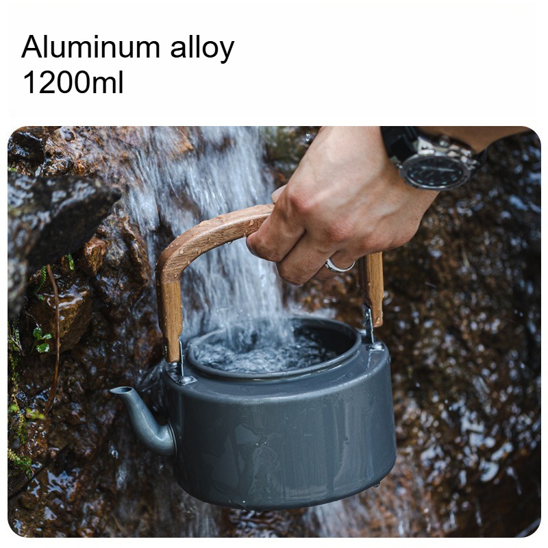 1.2L 경량 알루미늄 합금 캠핑 주전자 나무 손잡이  - Camping Cooking Lightweight 리뷰 및 가격