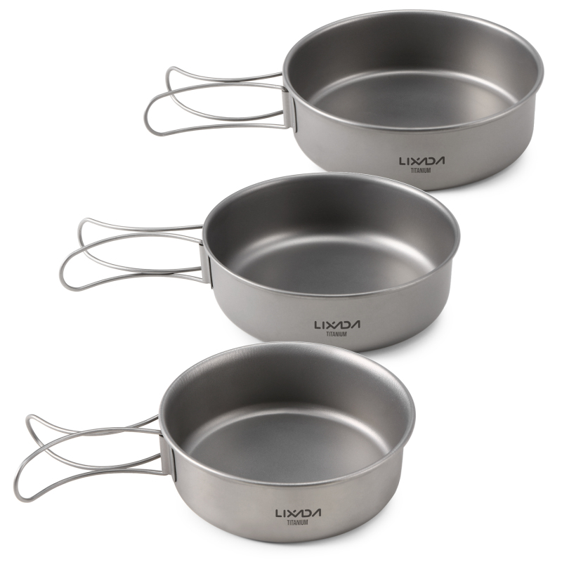 Lixada 티타늄 그릇, 초경량 티타늄 저녁 식사 그 - Camping Cooking Dishes 리뷰 및 가격