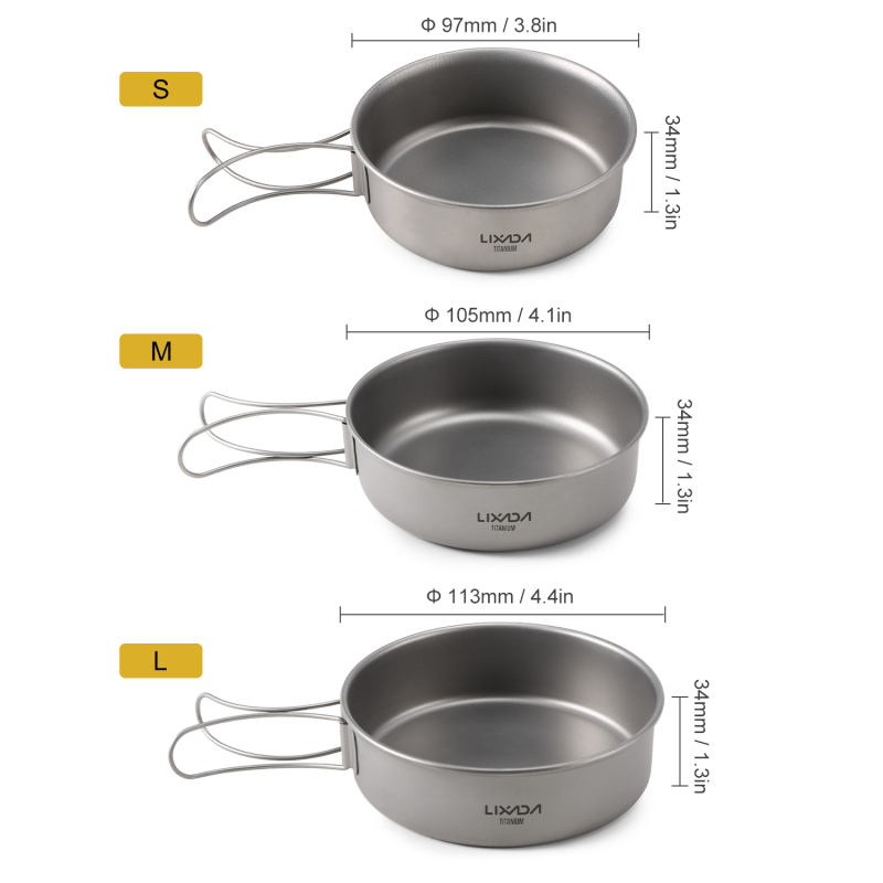 Lixada 티타늄 그릇, 초경량 티타늄 저녁 식사 그 - Camping Cooking Dishes 리뷰 및 가격