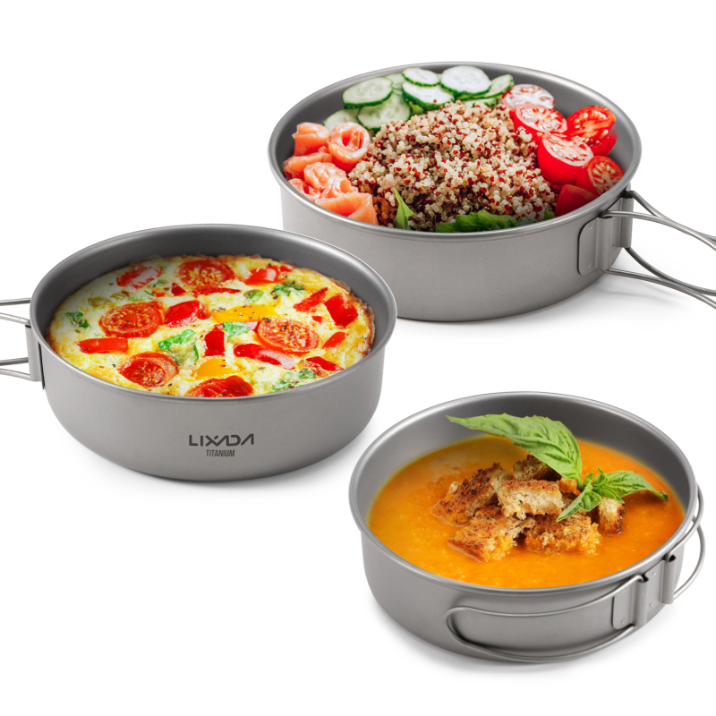 Lixada 티타늄 그릇, 초경량 티타늄 저녁 식사 그 - Camping Cooking Dishes 리뷰 및 가격