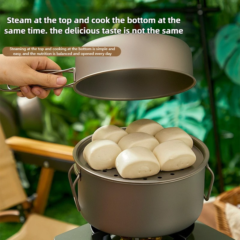 티타늄 야외 냄비 세트 피크닉 캠핑 세트 식기 접이식  - Camping Cooking Lightweight 리뷰 및 가격