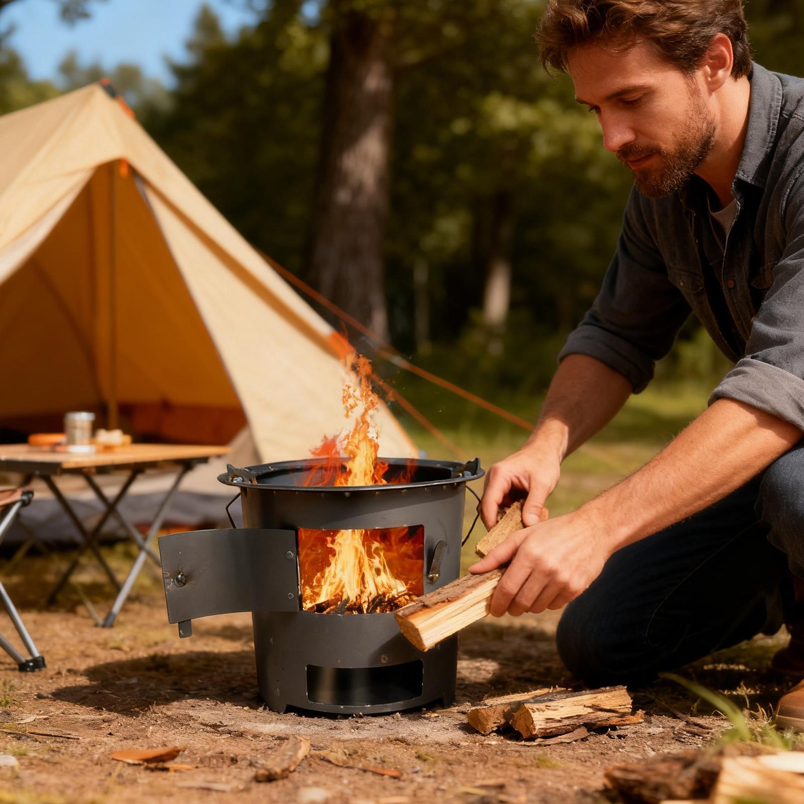 로켓 스토브 캠핑 휴대용 야외 요리 도구 그릴 및 집게 - Camping Cooking Gas Stove Portable Tool 리뷰 및 가격