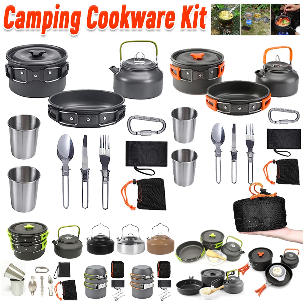 캠핑 조리기구 세트 주전자 냄비 프라이팬 휴대용 접이식 - Camping Cooking Lightweight 리뷰 및 가격