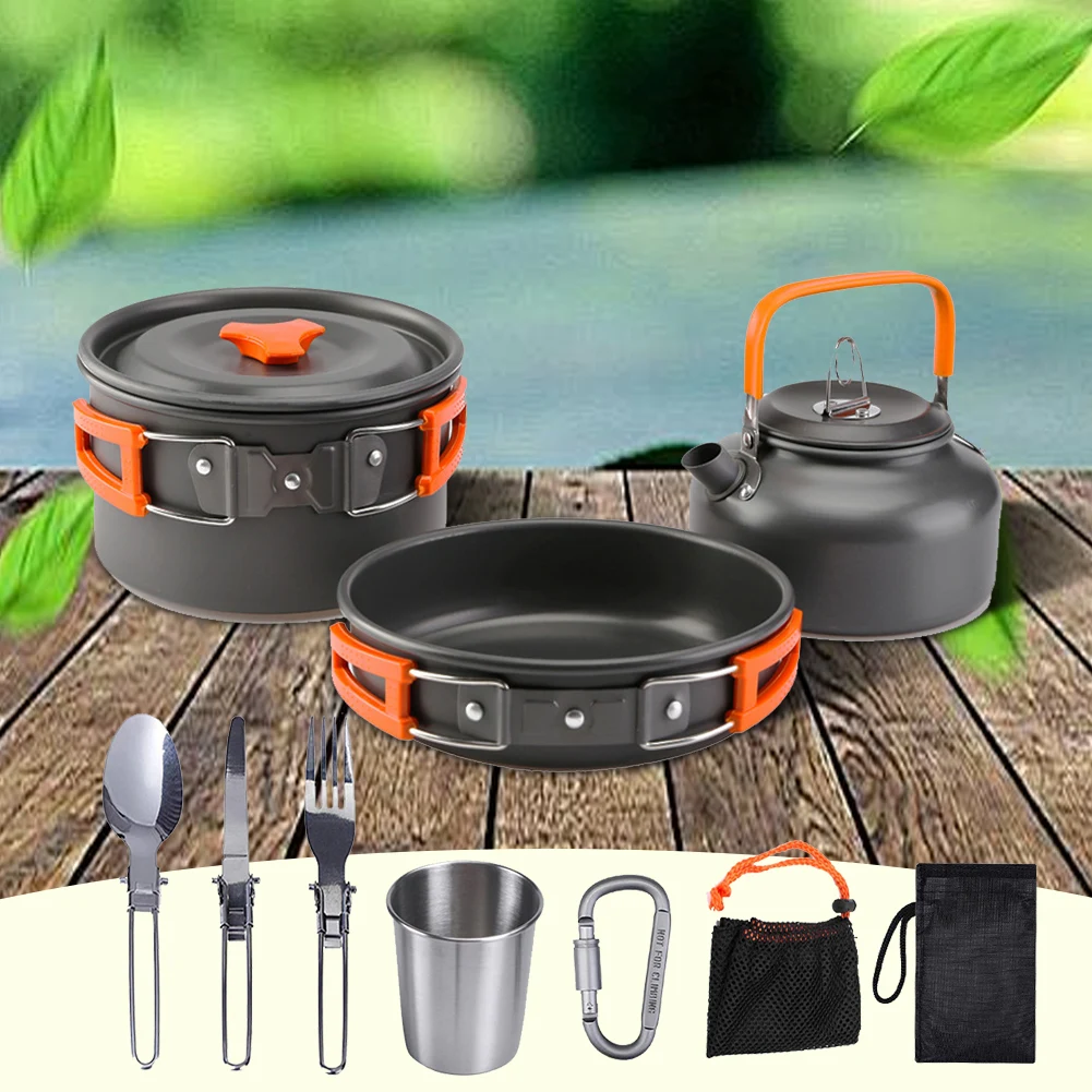 캠핑 조리기구 세트 주전자 냄비 프라이팬 휴대용 접이식 - Camping Cooking Lightweight 리뷰 및 가격