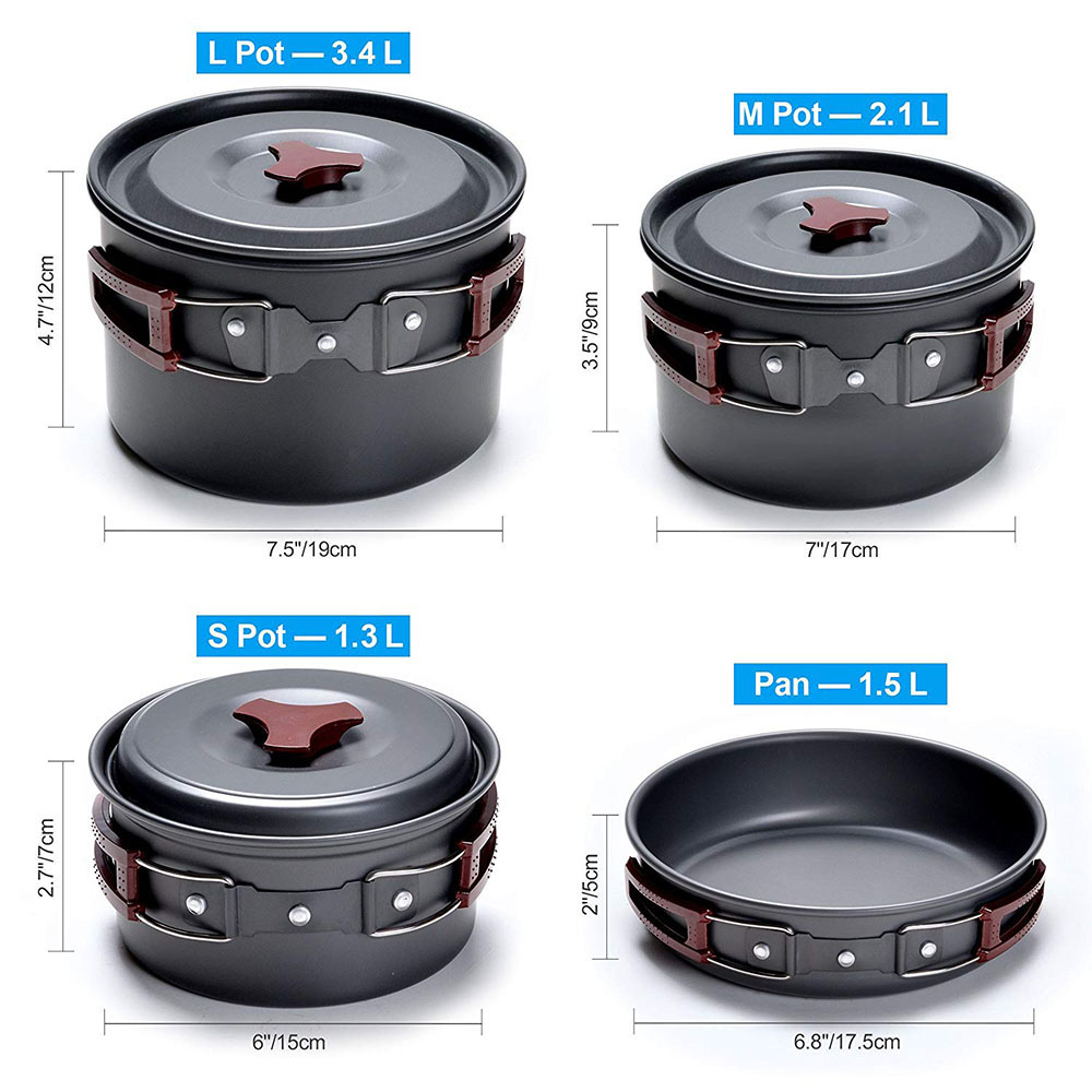 야외 캠핑 조리기구 키트, 논스틱 캠핑 팬, 경량 요리 - Camping Cooking Lightweight 리뷰 및 가격